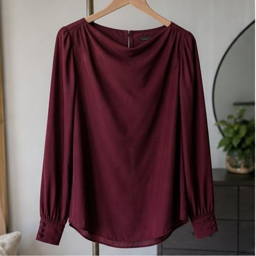 Camel Button Blouse